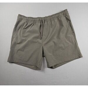 Member's Mark Men's Tech Shorts Grey Bisque Elastic Waist Drawstring Size XL